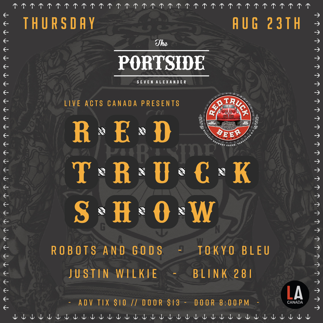 Red Truck Live Show Robots And Gods with special guests tokyo bleu