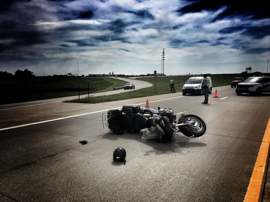 McPherson Co. man hospitalized after interstate motorcycle crash