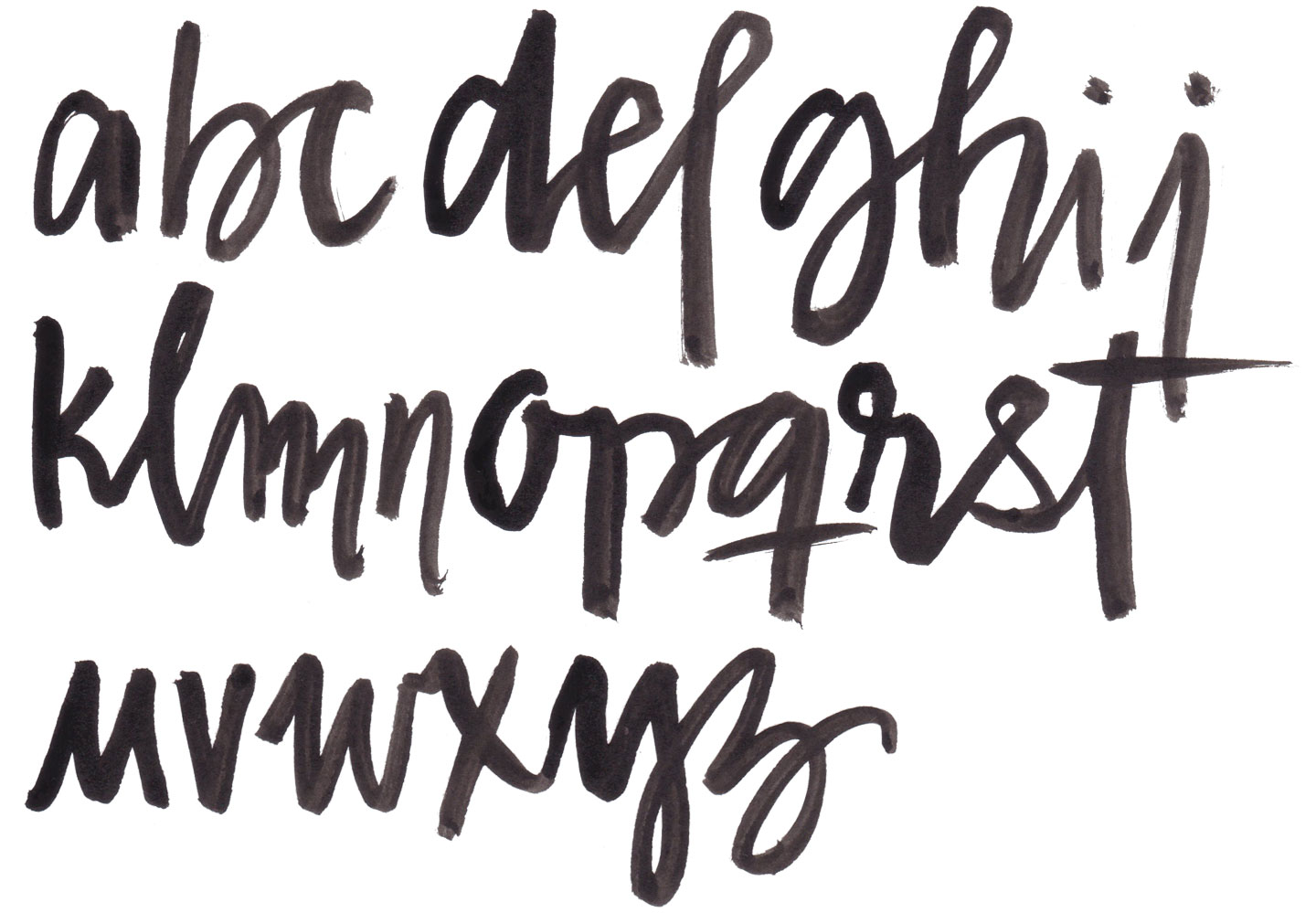 Modern Brush Lettering Exemplar The Postman's Knock