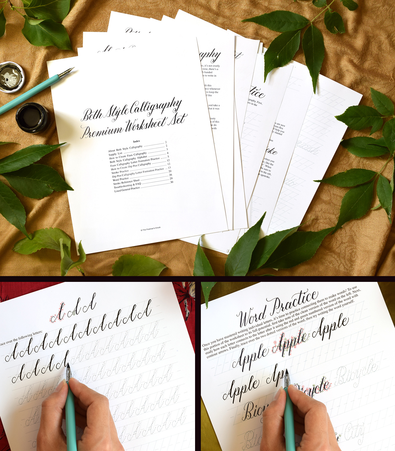 Introducing the All New Beth Style Calligraphy Worksheet The Postman