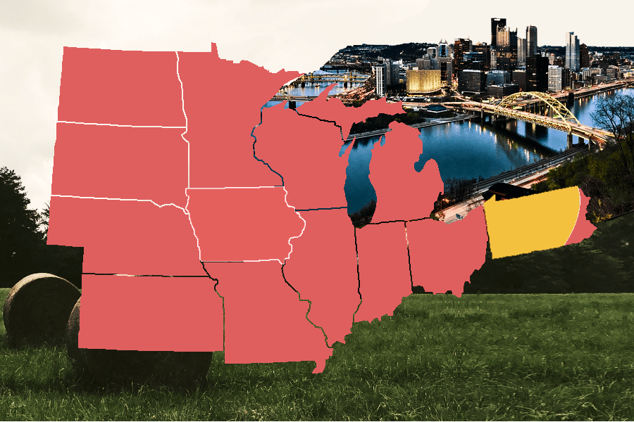 The Midwestern Reality Pennsylvania, the Bisected Keystone The Postrider