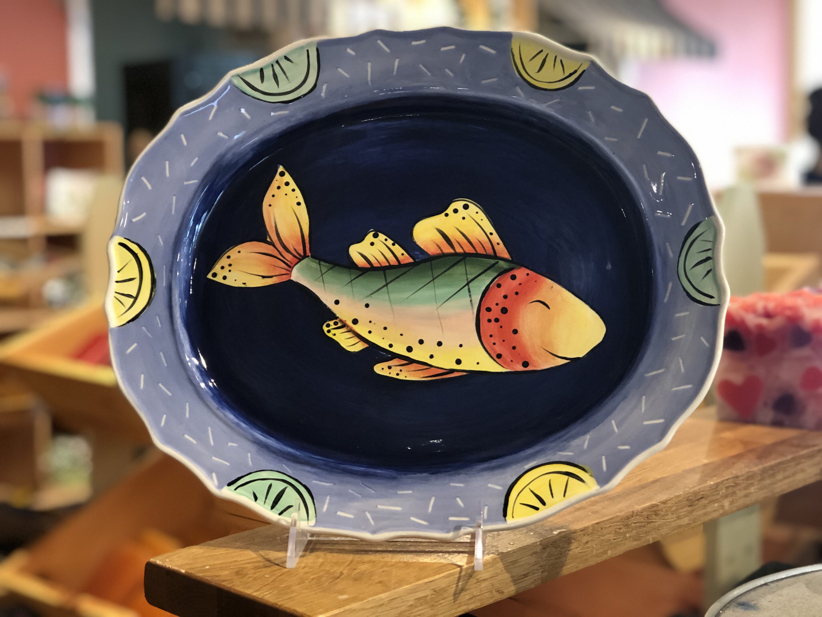 Pottery Trout Platter Pottery Factory Brookfield