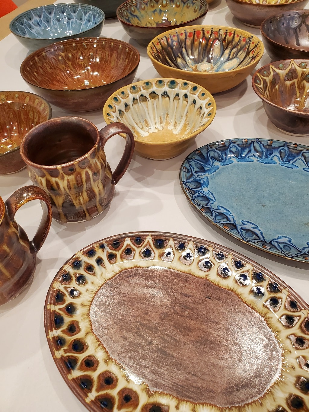 Private Stoneware Painting Party for New Milford Hospital Pottery