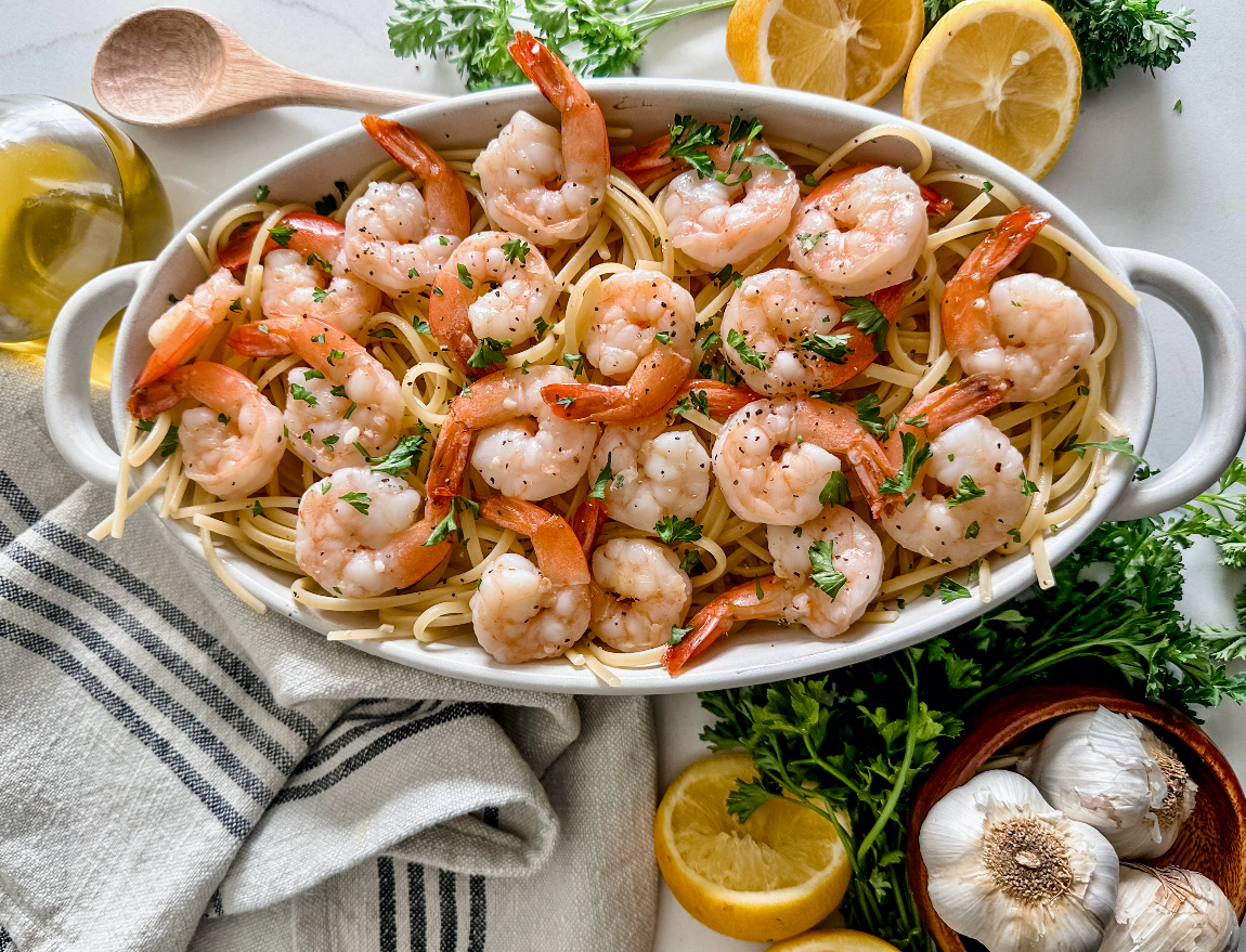 Lightened Up Shrimp Scampi Pound Dropper