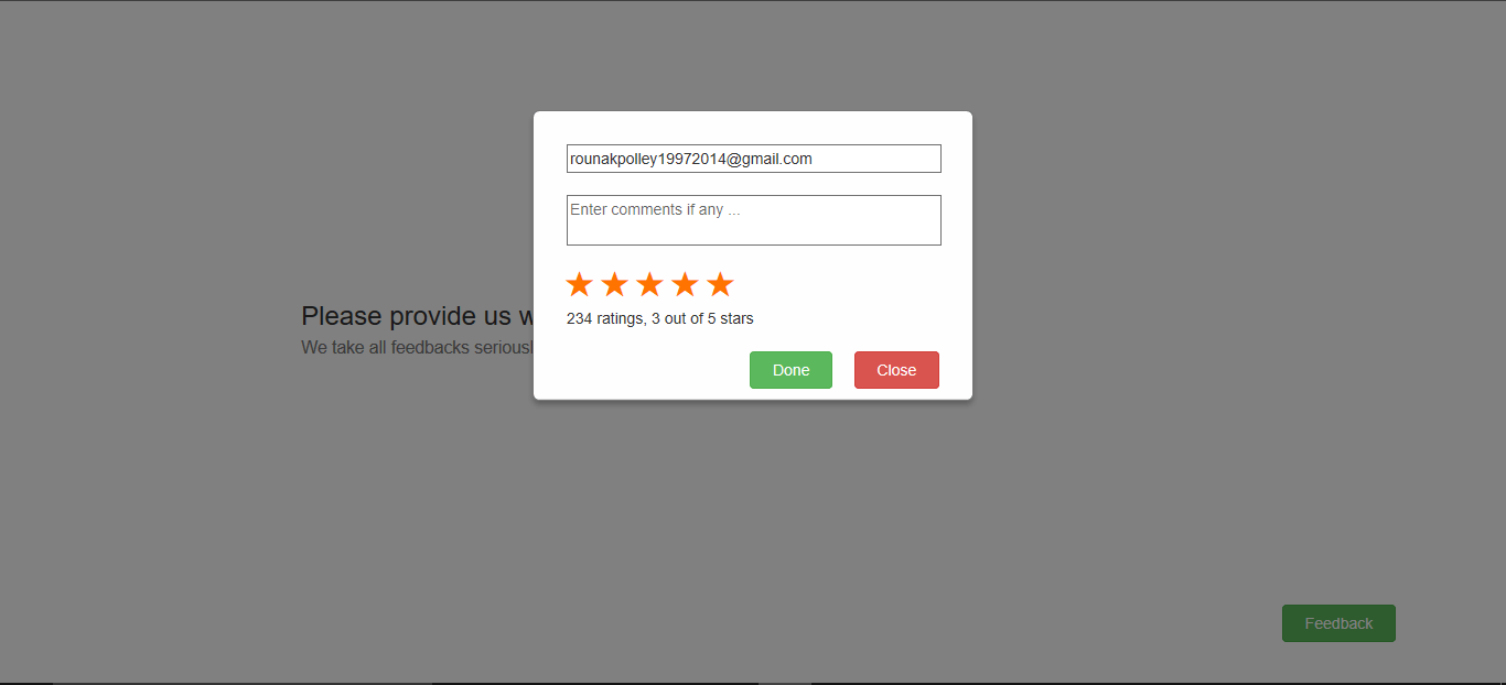 Creating a simple website feedback section in PopUp by Rounak Polley on