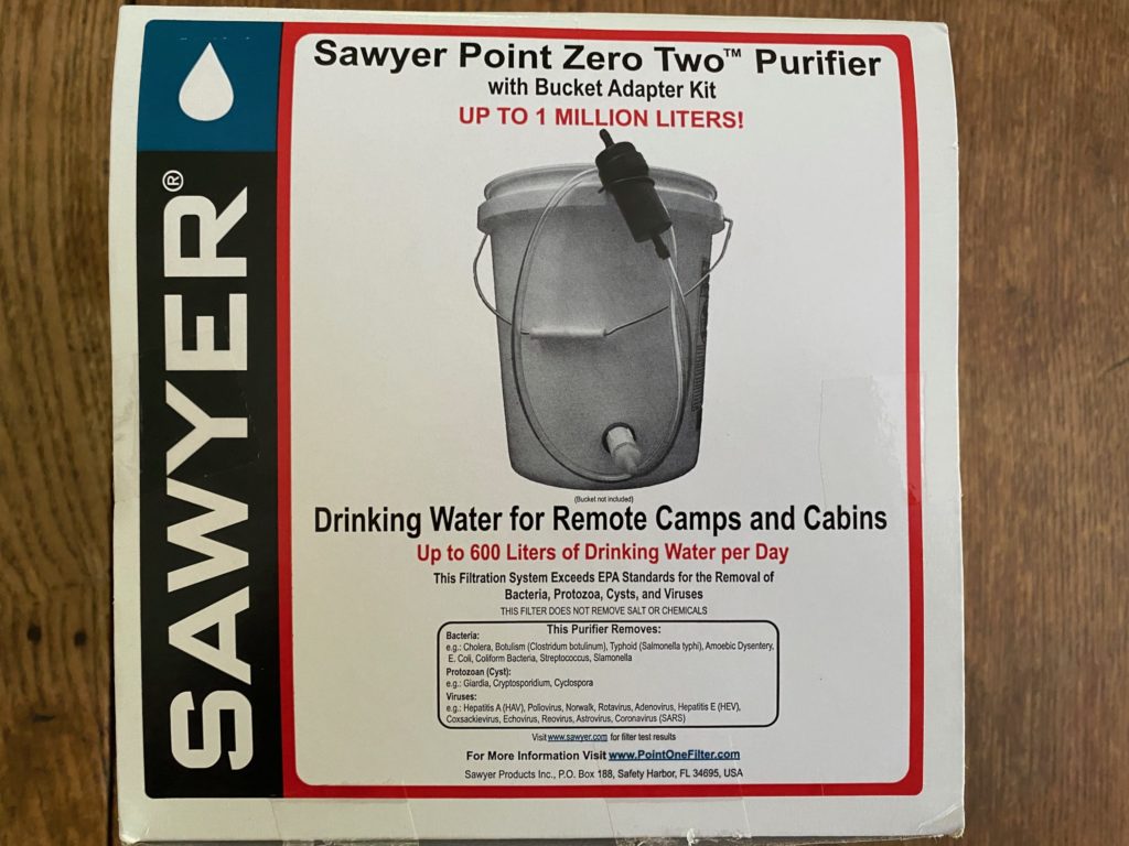 Review Sawyer Point ZeroTwo Bucket Purification System The Prepared