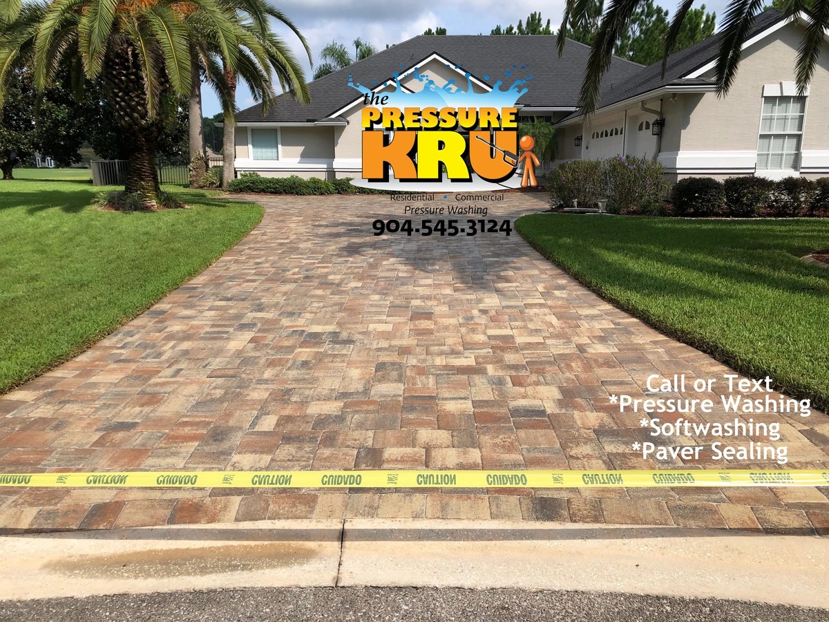 Before and After Paver Sealing The Pressure Kru, Inc.