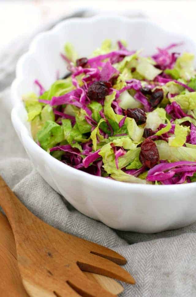 Crunchy Green Salad with Tangy Dressing. The Pretty Bee