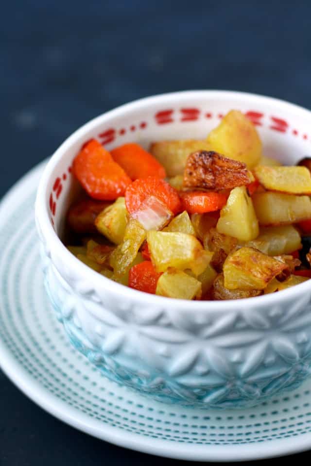 Roasted Carrots, Potatoes, and Onions. The Pretty Bee