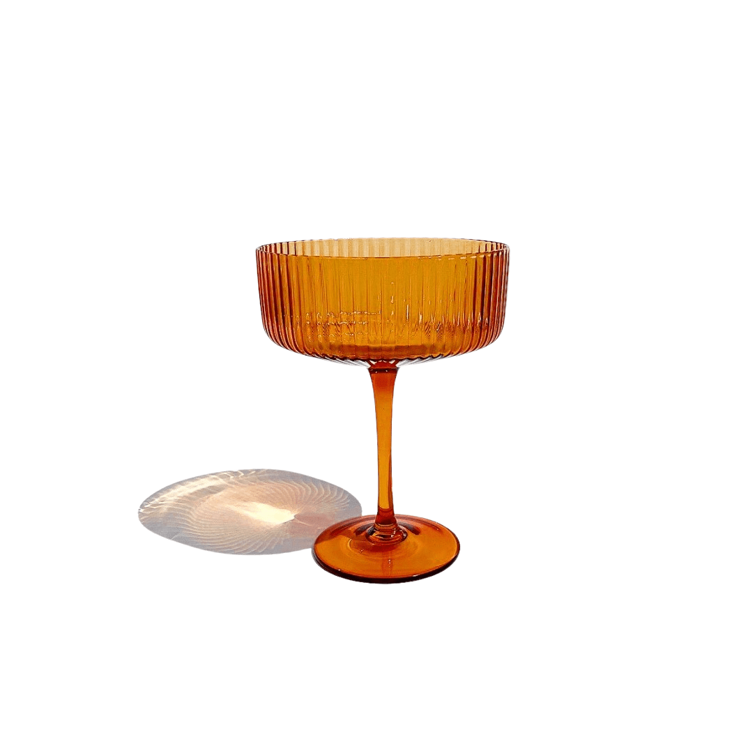 Orange Coupe Glass Hire The Pretty Table Event Hire