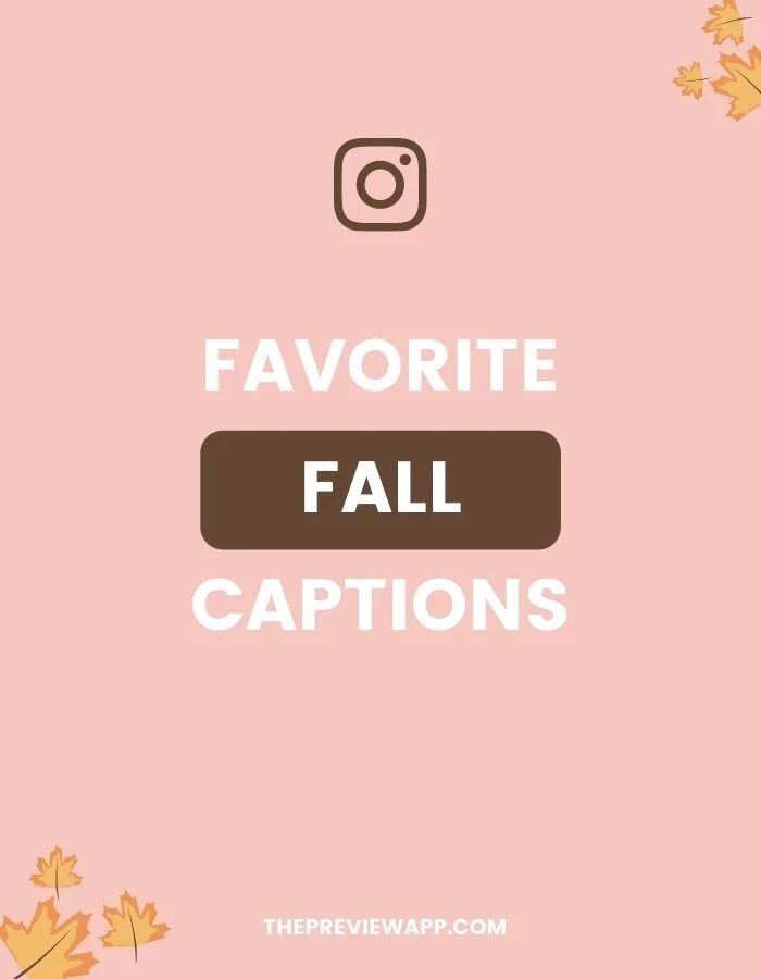 Fall Instagram caption ideas (leaf, pumpkin, sweater, friends + more)