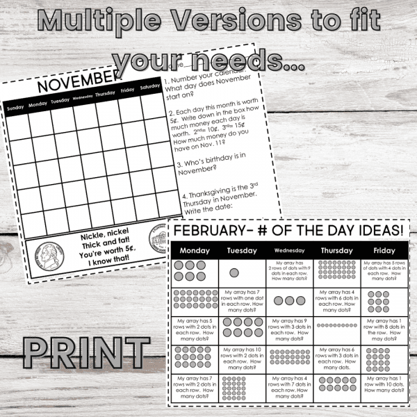 Calendar Math Worksheets - Primary Planet