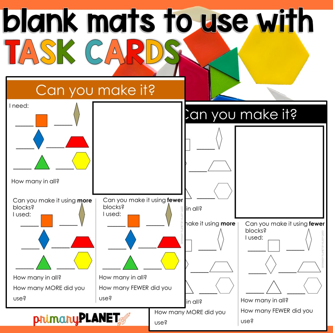 Spring Printable Pattern Block Mats - Easter Printable Pattern Block