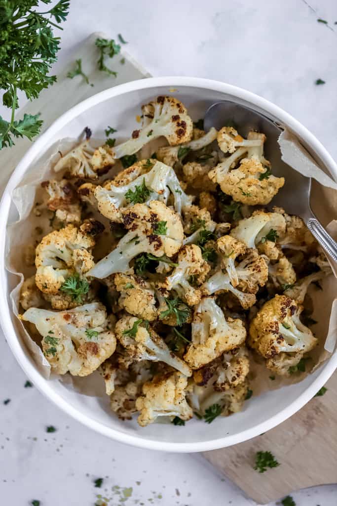 Air Fryer Roasted Cauliflower (Whole30, Paleo) The Primitive Dish