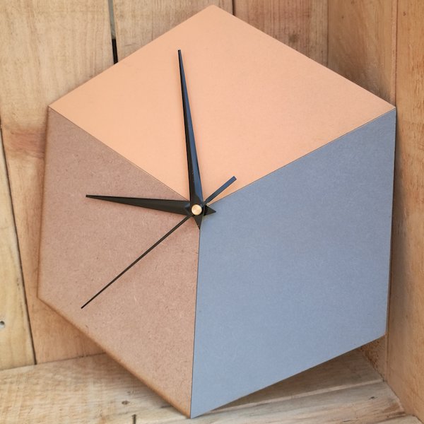 Hexagon clock - The Printery