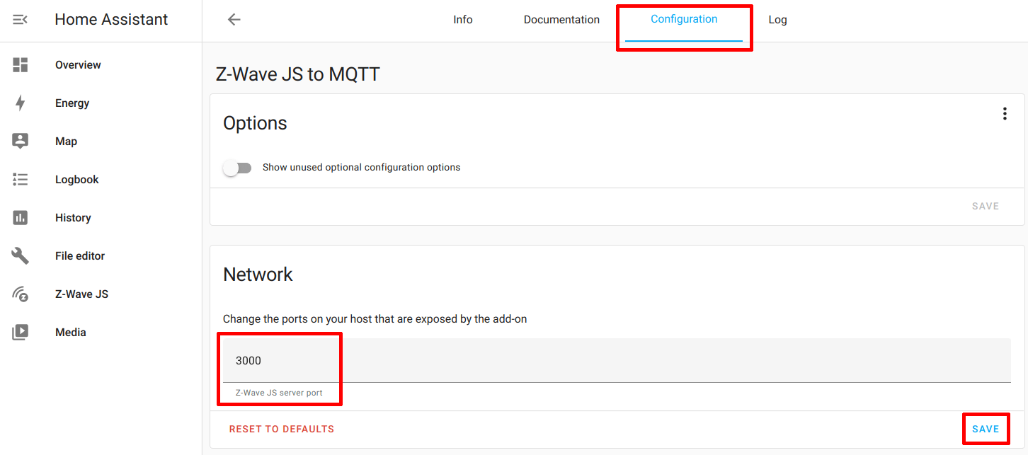 Set up ZWave in Home Assistant