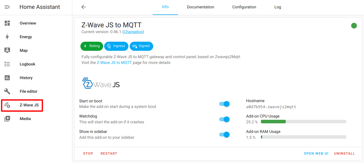 Set up ZWave in Home Assistant