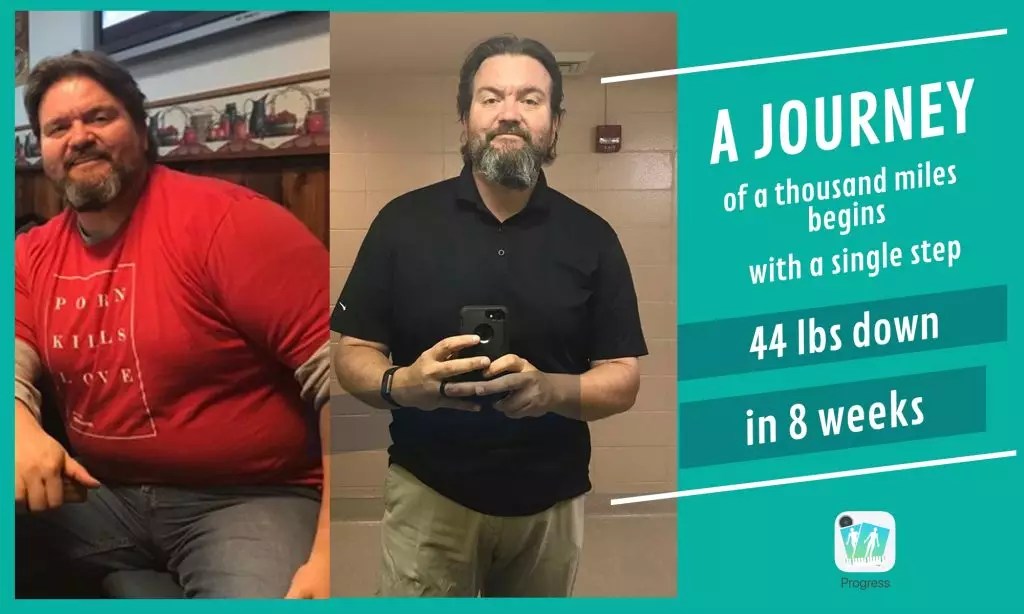 BJ dropped 44lbs in 8 weeks to be more in shape for his 9 kids