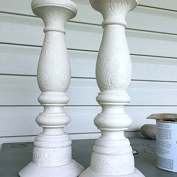 DIY Distressed Pillar Candle Holders