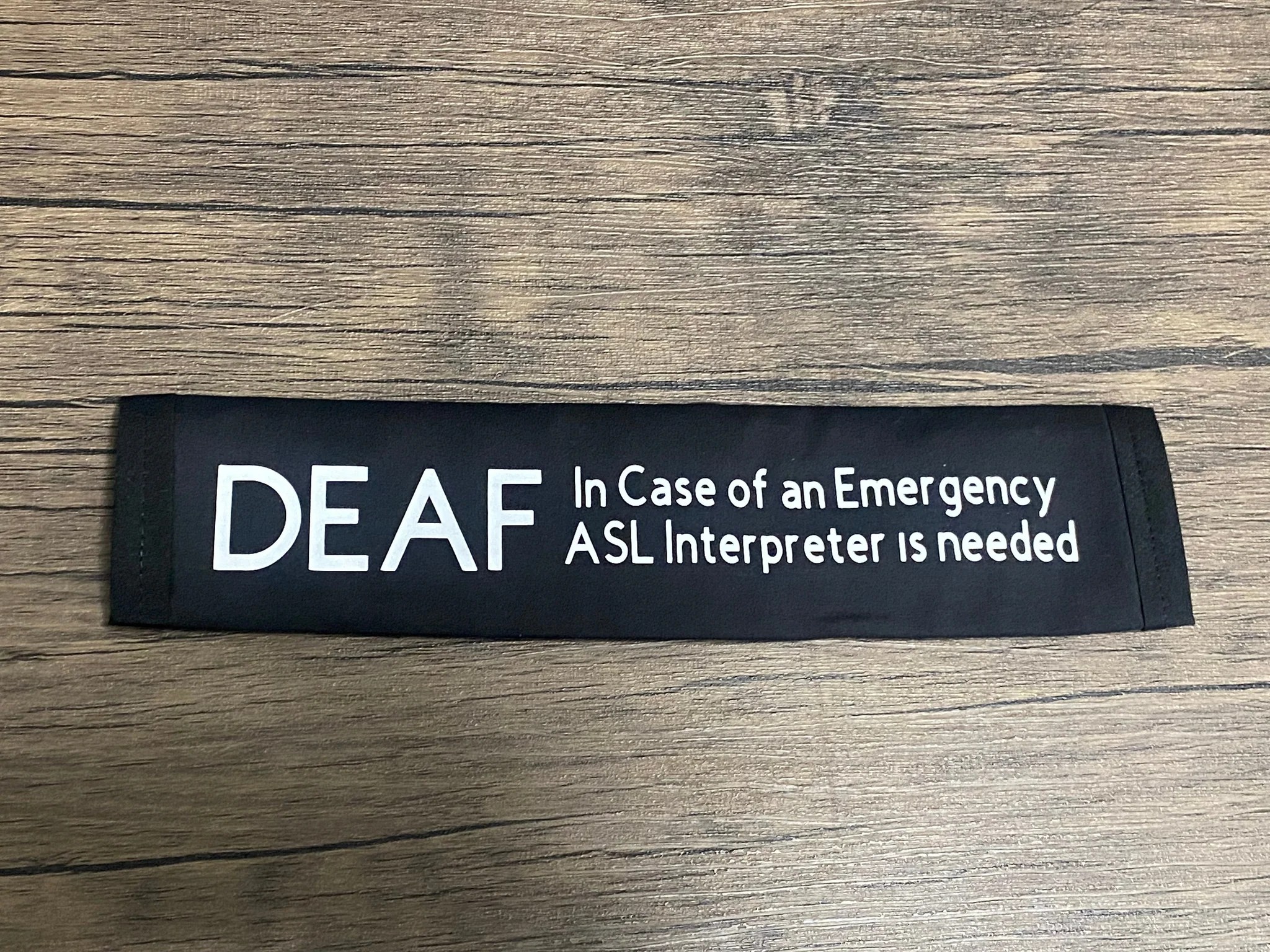 Pullover Pal Seat Belt Cover DEAF (In Case of an Emergency) (ASL Inter