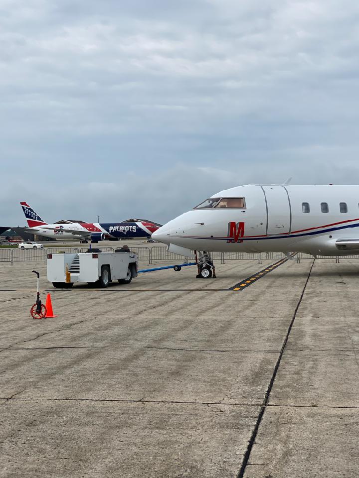 Patriots Jet Arrives at Pease Air National Guard Base ahead of 'Thunder