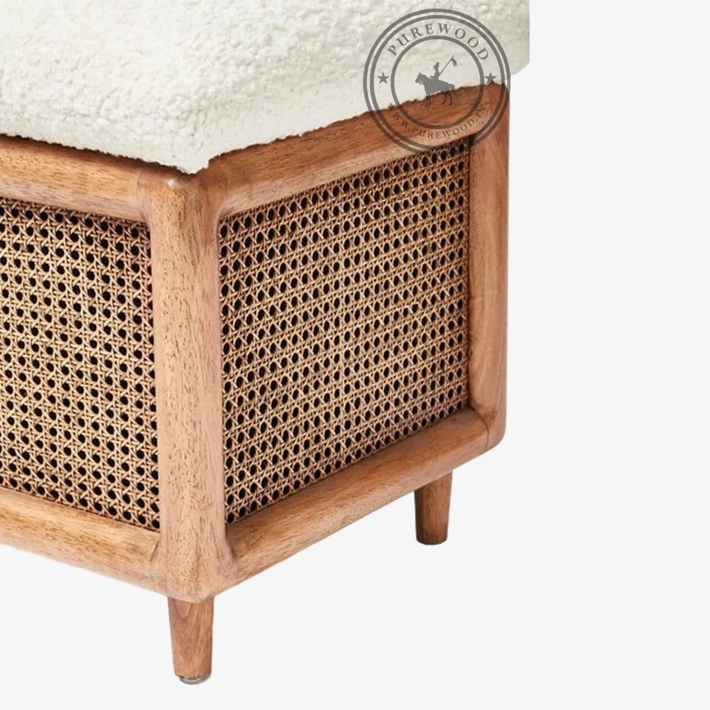 Lakeside Cane Bedside Table Purewood