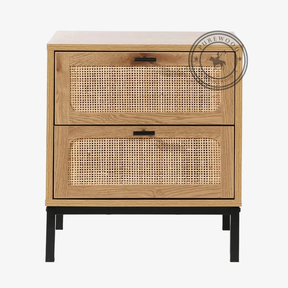 Maplehurst Cane Bedside Table Purewood