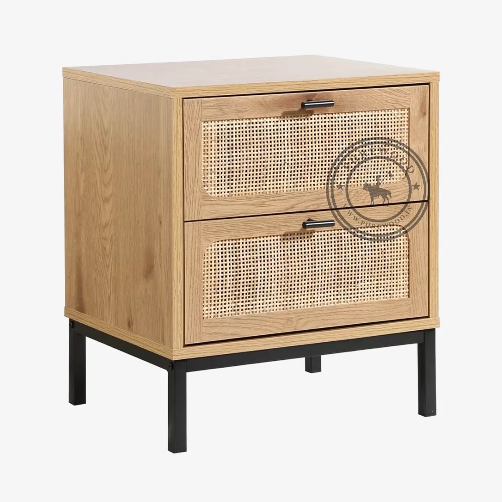 Maplehurst Cane Bedside Table Purewood