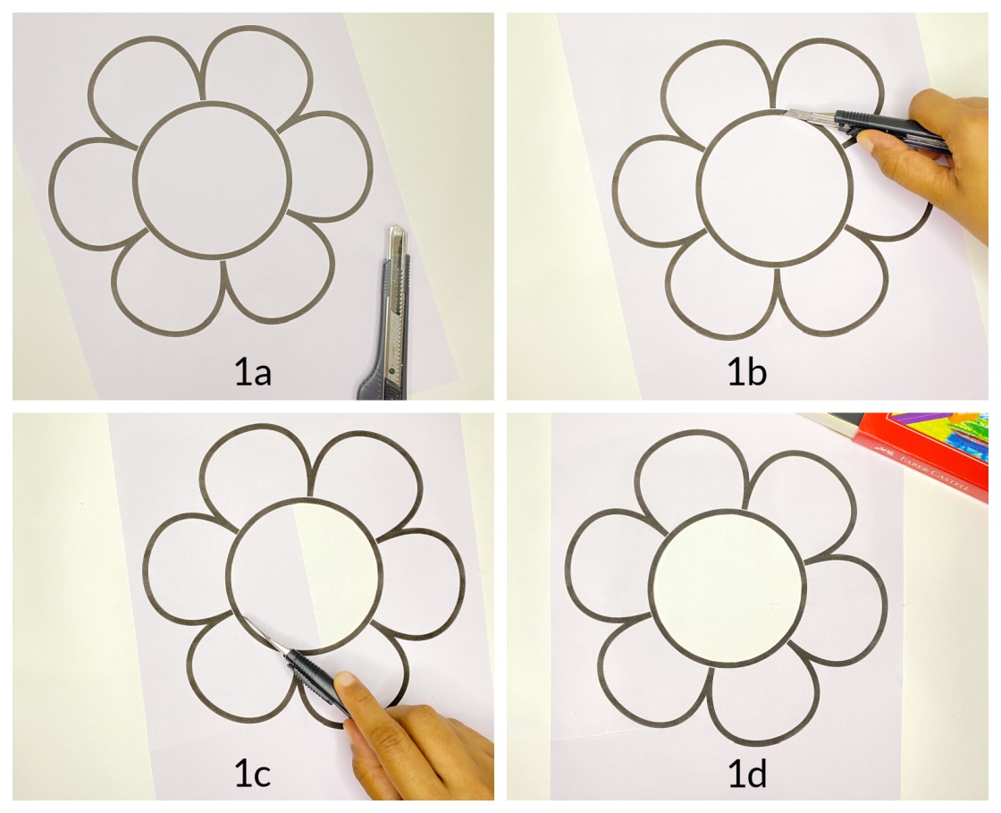 Suncatcher craft for kids with tissue paper (free template available