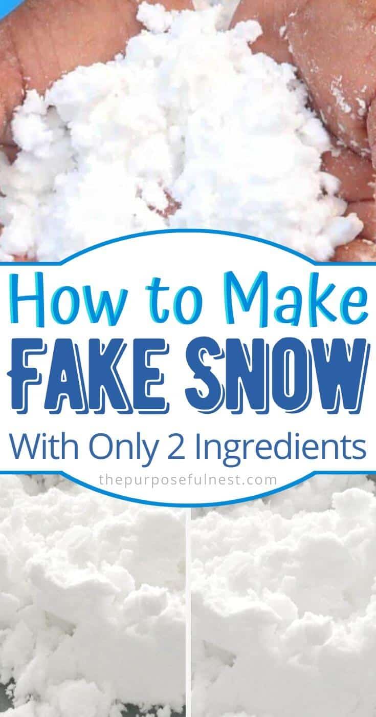 How to Make Fake Snow for Pretend Play The Purposeful Nest