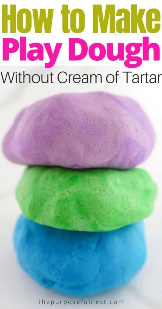 How to Make NoCook Playdough Without Cream of Tartar The Purposeful Nest