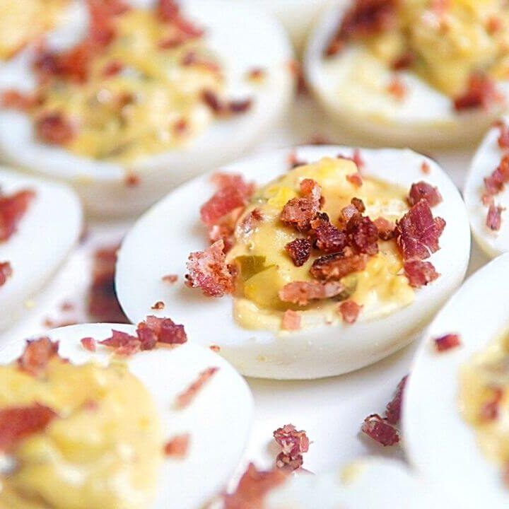 Easy, Sweet, Deviled Eggs with Bacon The Purposeful Nest