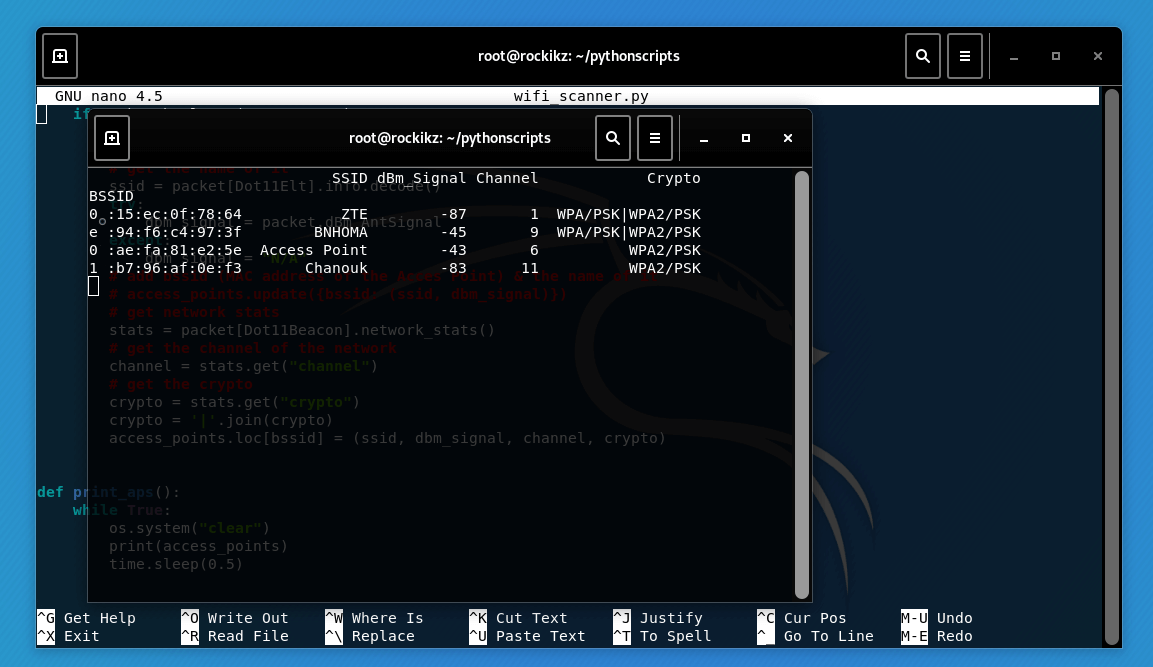 How to Build a WiFi Scanner in Python using Scapy The Python Code