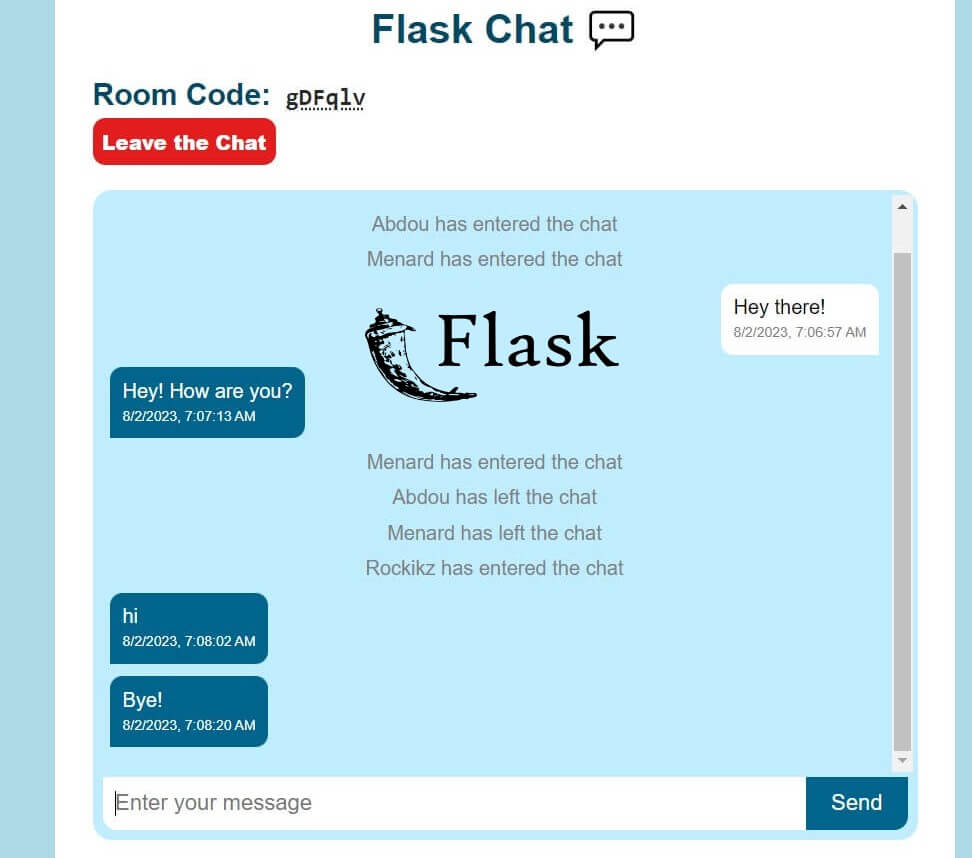 How to Build a Chat App using Flask in Python The Python Code