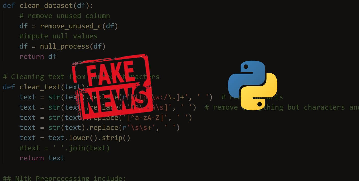 Fake News Detection in Python The Python Code