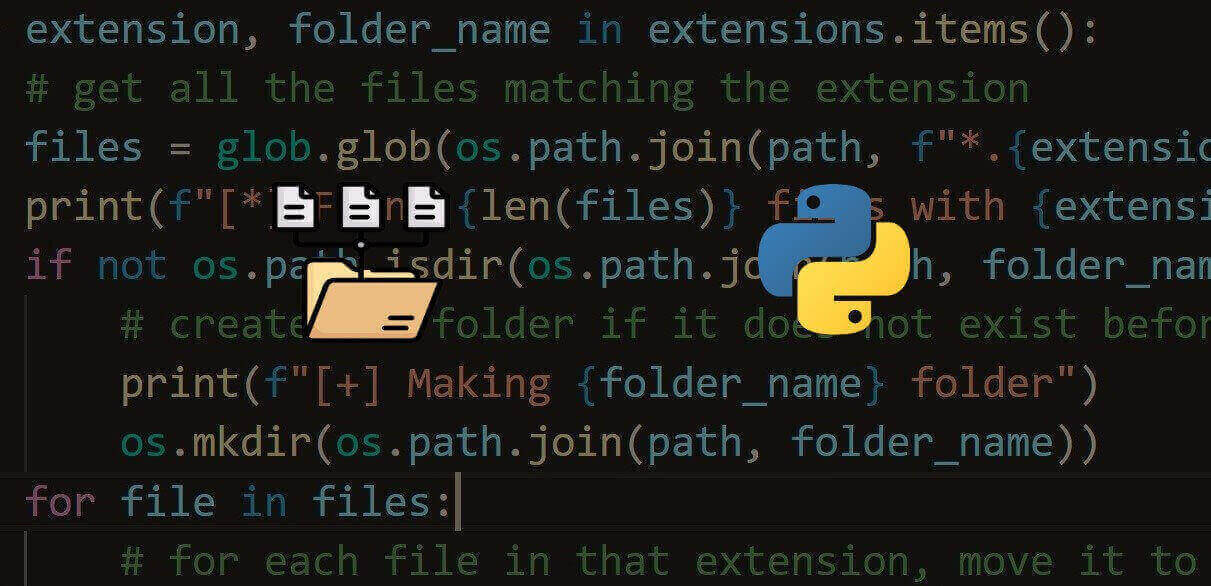 How to Organize Files by Extension in Python The Python Code