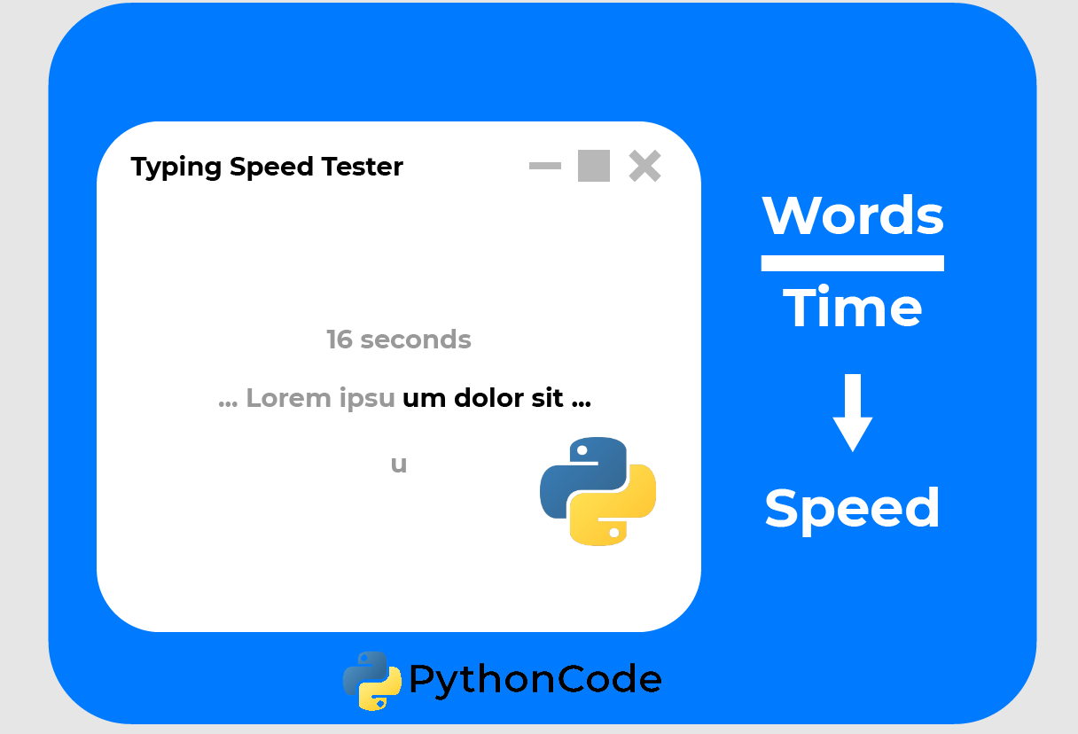 How to Make a Typing Speed Tester with Tkinter in Python The Python Code