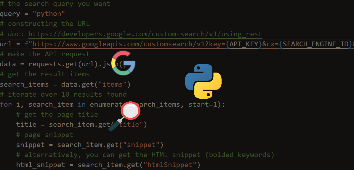 How to Use Google Custom Search Engine API in Python The Python Code