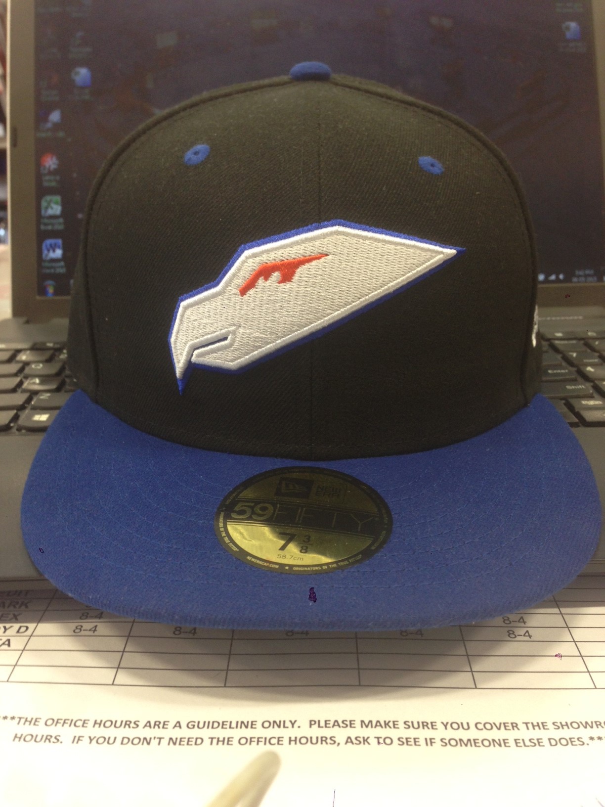 Look at this replica Hawks hat The Quack Attack Podcast