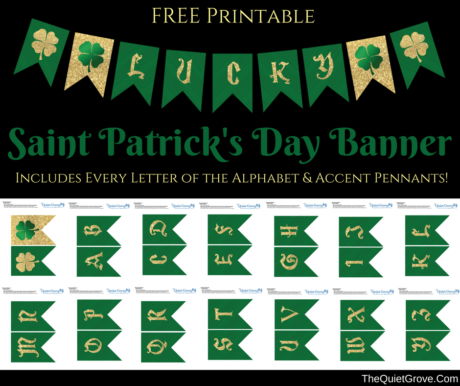 Free Printable St Patrick's Day Banner ⋆ The Quiet Grove