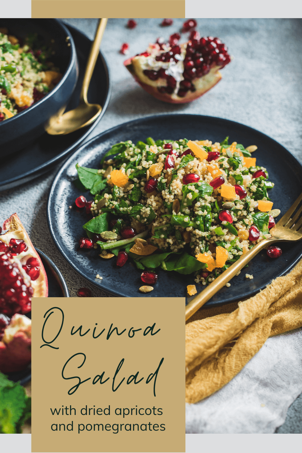 Quinoa Salad with Dried Apricots and Pomegranate The Qui Ingredient