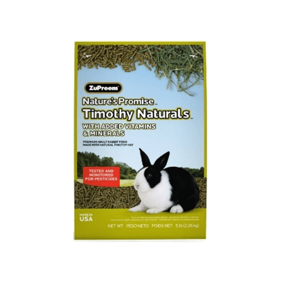 ZUPREEM NP TIMOTHY NATURALS RABBIT PELLETS / 5LB 2,27 KG The Rabbit