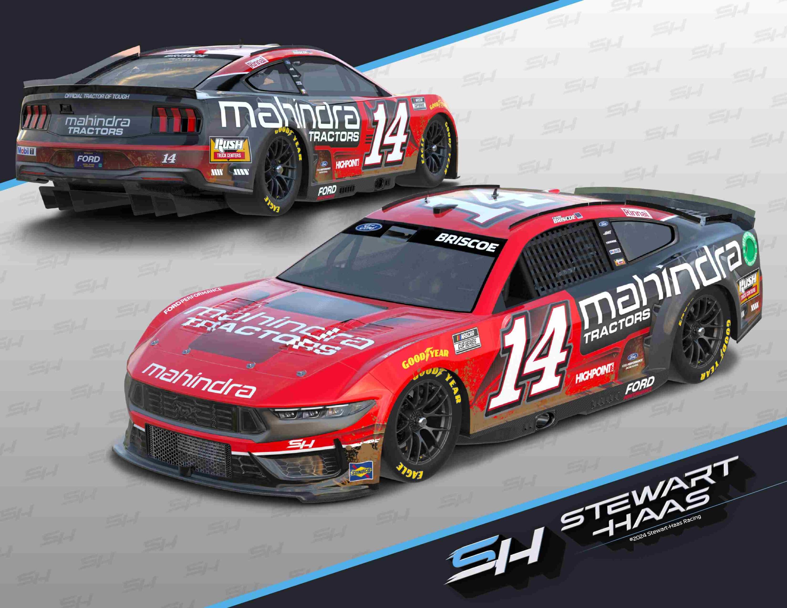 CHASE BRISCOE Las Vegas Advance No. 14 Mahindra Tractors Ford Mustang