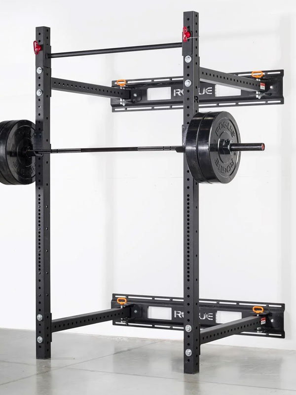 Rogue RML3W Fold Back Wall Mount Rack + Stringer Pair TheRack.Co