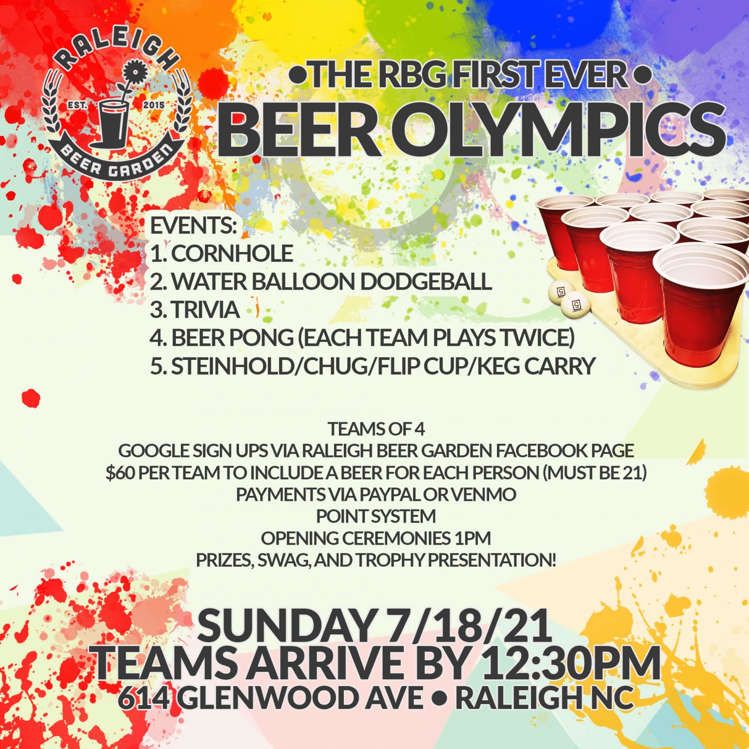 Beer Garden Olympics The Raleigh Beer Garden