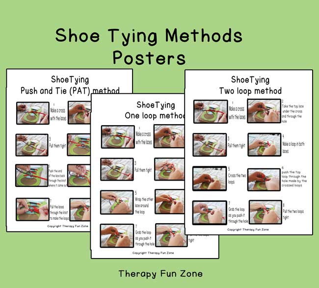 shoe tying methods poster download Therapy Fun Zone Community