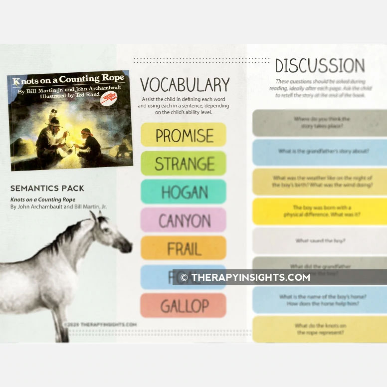 Book Activities Pack Knots on a Counting Rope Printable handouts for