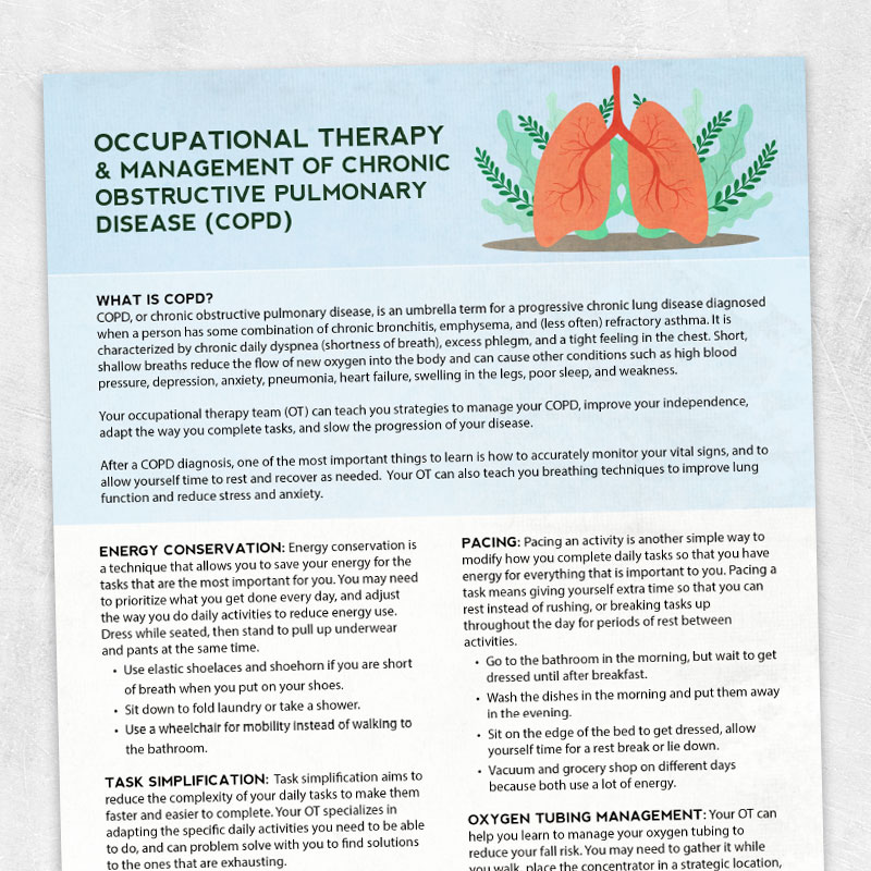 How Can OT Help You Manage COPD? Adult and pediatric printable