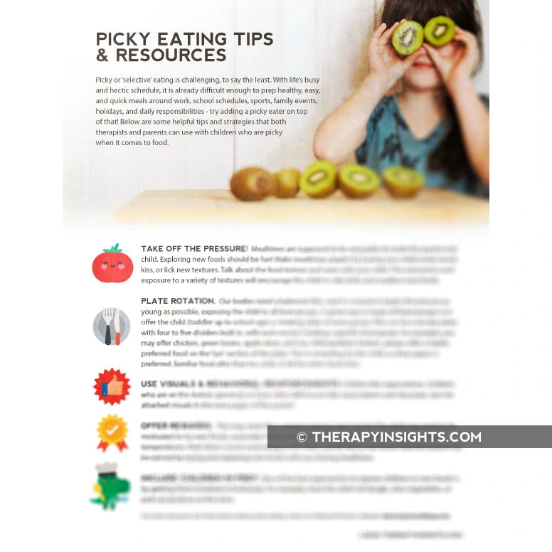 Picky Eating Tips and Resources Adult and pediatric printable