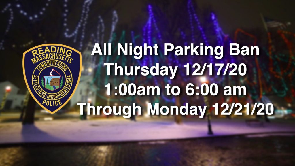All Night Parking Ban 12/17/20 The Reading Post
